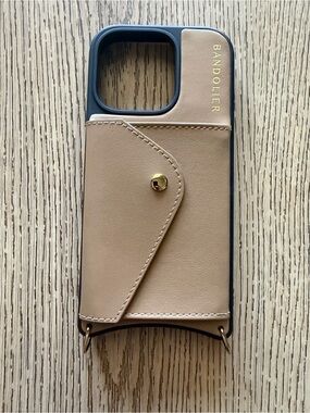 Bandolier Donna Side Slot Crossbody - Tan/Gold 16 / iPhone Pro